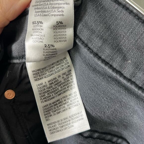 Mother Cotton The Insider Crop Step Fray Jeans Dancing in The Moonlight Gray 26 - Picture 11 of 11